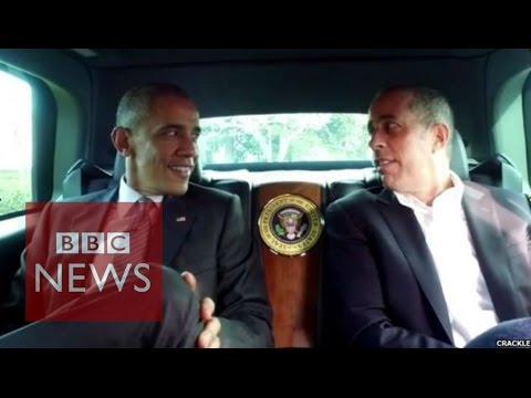 obama-goes-for-a-spin-with-jerry-seinfeld---bbc-news