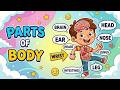 Learn Body Parts Names in English | Human Body Parts for Kids | English Vocabulary