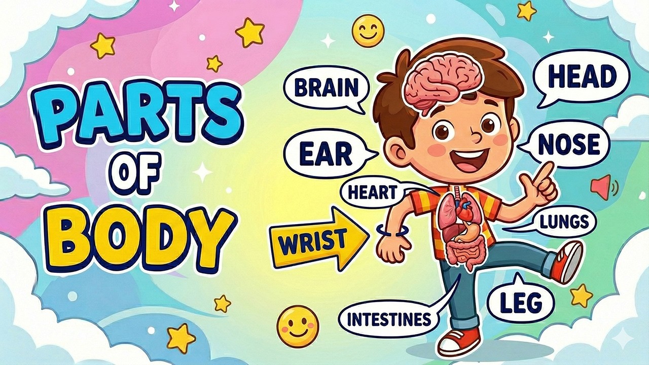 Body Parts Name for Kids | Learn Parts of Body in English | Human Body Parts