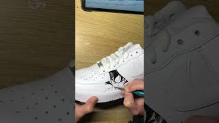 Painting Goku from Dragon Ball Z on on Air force 1’s using leather paints #goku #dragonball #dbz Painting Goku from Dragon Ball Z on on Air force 1’s using leather paints #goku #dragonball #dbz