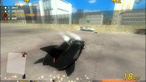 FlatOut 2 3 Flatmobile David, SPEEDY, CRASH vs 1 Canyon MAX 3vs1