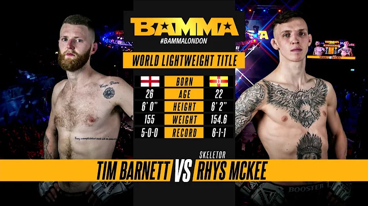 BAMMA 34: Tim Barnett vs Rhys McKee