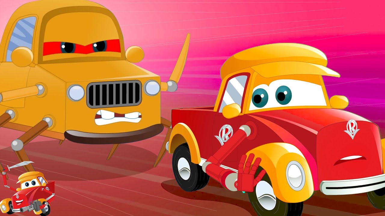Spider Car Cartoon Show + More Animated Stories For Preschool Kids By Super  Car Royce - YouTube