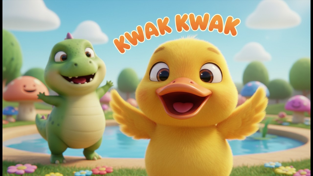 Kwak Kwak Eendjes Lied 2 & De Dino Dans 1,2 🦆🦖 | Vrolijke Kinderliedjes om Mee te Zingen en Dansen