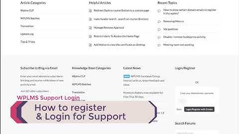 How to login to support forums for WPLMS ?