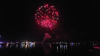 Main fireworks show from Lake Shafer at Indiana Beach Indiana July 4 2026