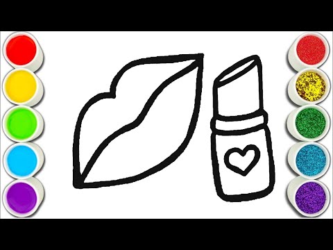 How To Draw Lips  For Kids and Toddlers | Child Art 💋🌈🖌️