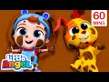 Funny muddy playtime  1 hour of little angel  moonbug kids  fun stories and colors