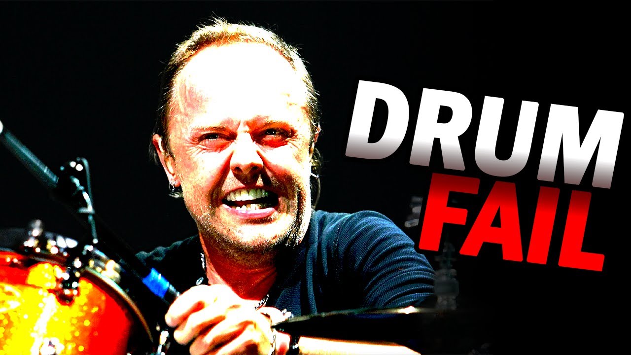 JAMES HETFIELD LAUGHING AT LARS ULRICH'S FUNNY DRUM FAIL LARS ULRICH