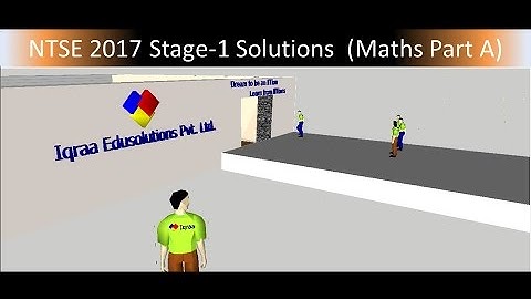 NTSE 2017 Stage I Solutions SAT (Maths Part A) (Raj) (YouTube edited)