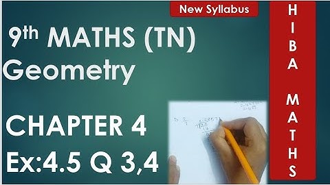 9th maths chapter 4 exercise 4.5 question 3,4 how to find centroid of the Triangle hiba maths