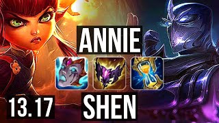 ANNIE vs SHEN (MID) | 6/2/11, Rank 8 Annie | NA Challenger | 13.17