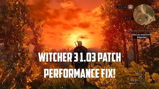 Witcher 3 Performance Patch 1.03