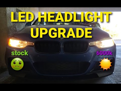 BMW F30 Halogen to LED bulb upgrade (auxbeam)
