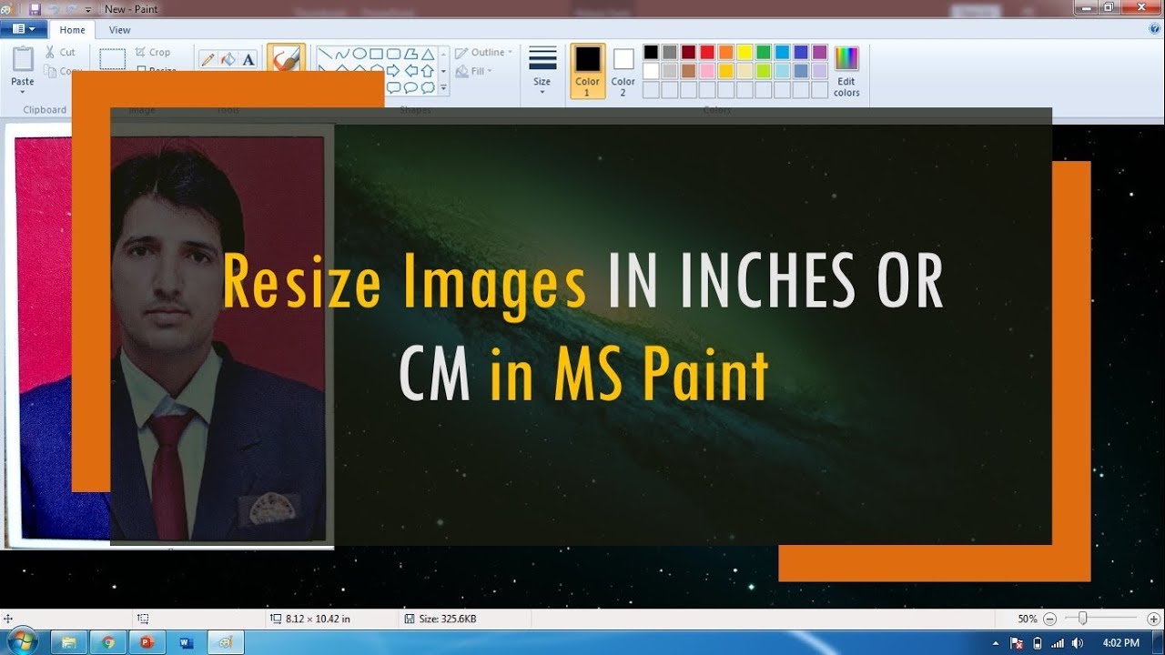 convert picture size to cm