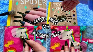 ASMR 🥊 Mini Mic vs Phone Mic 🥊 Tapping + an Assortment of Other Sounds
