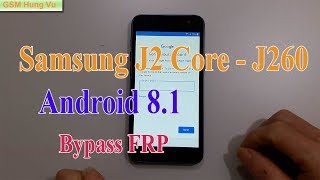 Bypass FRP Samsung J2 Core (J260) Android 8.1.