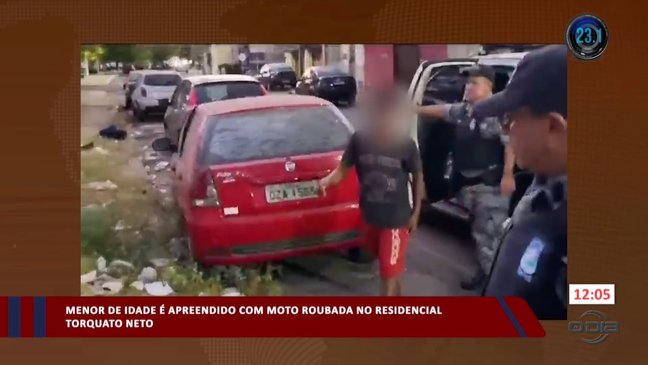 Menor de idade é apreendido com moto roubada no Residencial Torquato Neto 11 09 2023