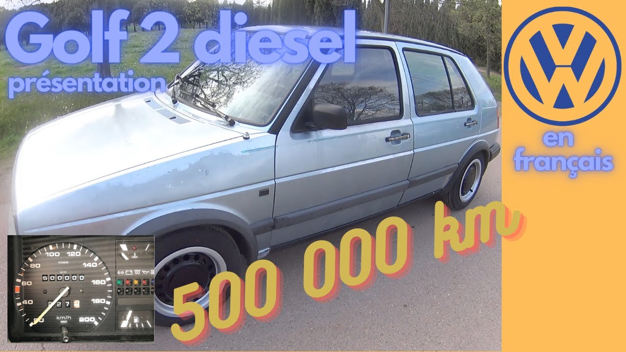 Ma VW GOLF 2 1.6 DIESEL PASSE LES 500000 km EN DIRECT ! Petite présentation  de la voiture