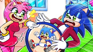 Dr. Sonic Save Mommy Amy &amp; Bad Sonic Daddy - Mommy Amy Say Goodbye  - Sonic the Hedgehog 2 Animation