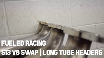 Fueled Racing Nissan S13 V8 Swap kit | long tube header install