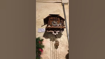 Wood Cutter Cuckoo Clock Striking 3 O