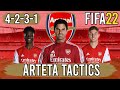 Recreate Mikel Arteta's 4-2-3-1 Arsenal Tactics in FIFA 22 | Custom Tactics Explained