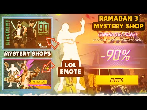 FREE FIRE RAMADAN SPECIAL MYSTERY SHOP WITH LOL EMOTE 