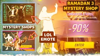 FREE FIRE RAMADAN SPECIAL MYSTERY SHOP WITH LOL EMOTE | RAMADAN MYSTERY SHOP | FREE FIRE
