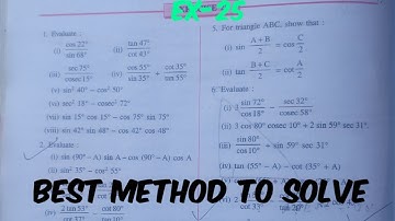 complementary angles class 9 icse Selina|| Ex-25|| chapter 25||part 1|| concise Selina|| math
