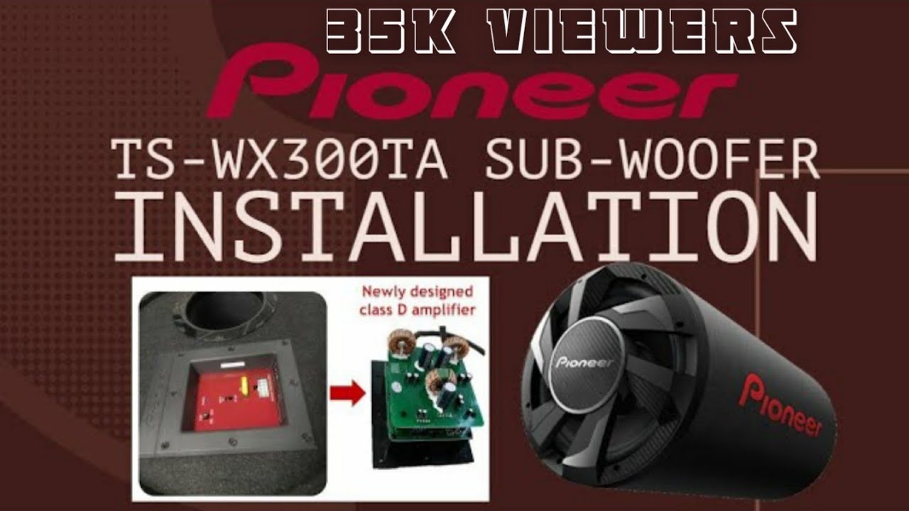 Pioneer TS-WX300TA Sub-Woofer Installation - YouTube