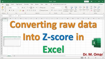 Converting row data Into Z score in Excel