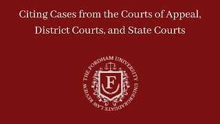 Citing Cases from Courts of Appeal, District Courts, and State Courts