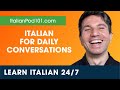 Learn Italian Live 24/7 🔴 Italian Speaking Practice - Daily Conversations  ✔