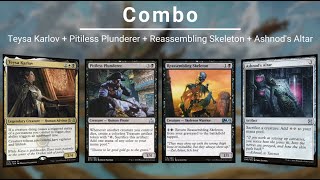 Edh Combo Teysa Karlov Pitiless Plunderer Reembling Skeleton Ashnods Altar