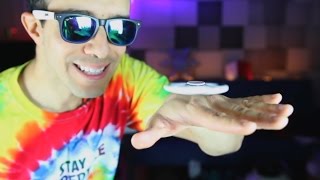 10 Amazing Hand Spinner Fidget Tricks Challenge! EDC Fire Spinners Science Experiment!
