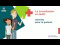 Transfusion en hospitalisation  domicile had