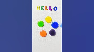 안녕. Hellow colormix waterdropart #colormixing #brainrot #alphabetlore