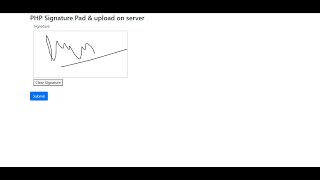 PHP Signature Pad & Upload on server