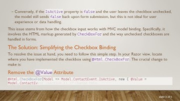Fixing the Html.CheckBoxFor Issue in ASP.NET MVC: Handling Unchecked Values Correctly
