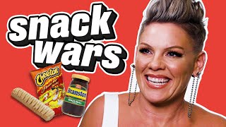 P!nk Decides If American Or British Snacks Are Better | Snack Wars | @LADbible