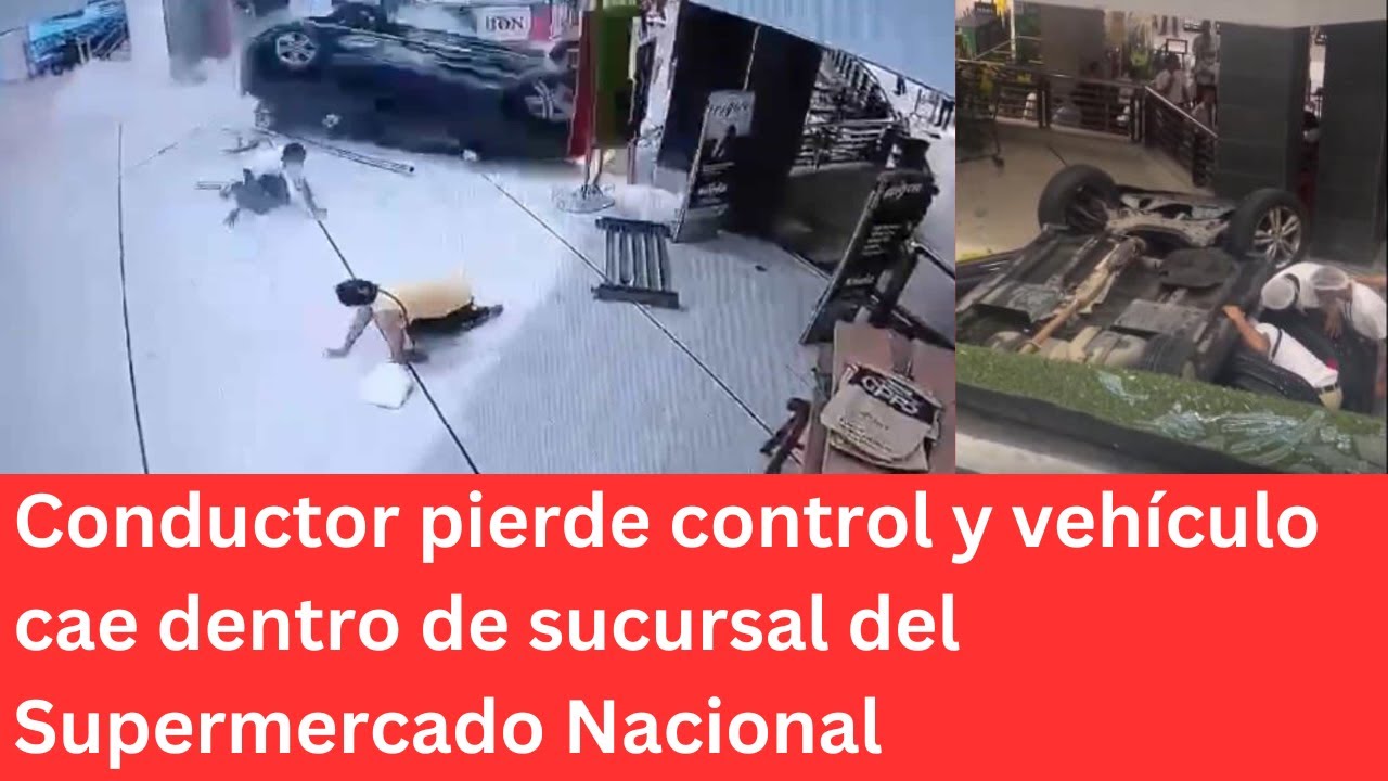 Conductor pierde control y vehículo cae dentro de sucursal del ...