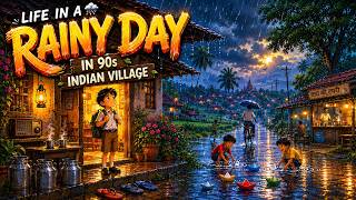 This Feels Like Childhood 🌿 Ghibli 90s India Rainy Village Memories ✨