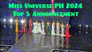 Miss Universe Philippines 2024 Top 5 Announcement (Audience View)