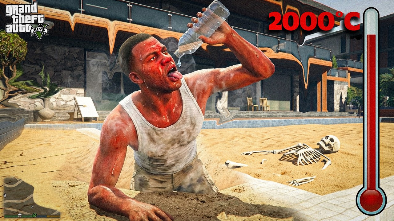 FRANKLIN SURVIVED THE EXTREME 2000° C ON THE HOTTEST DAY IN GTA 5 !