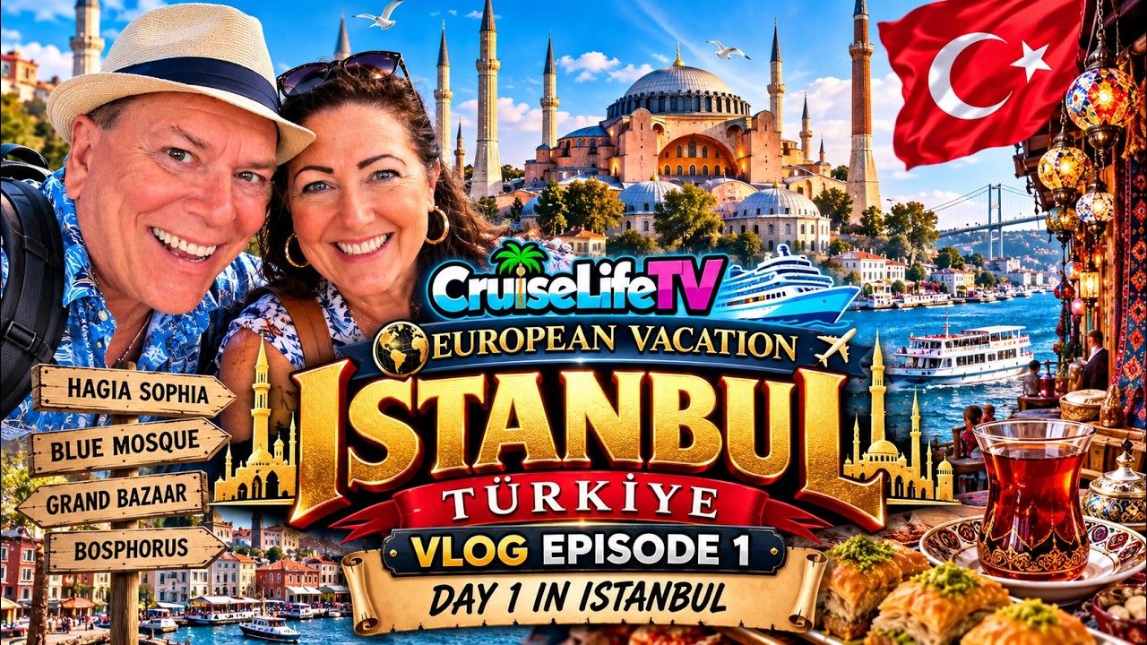 ISTANBUL, TURKEY! Our European Adventure Begins! ✈️🚢 | CruiseLifeTV Vlog, Ep 1: BLUE MOSQUE & More