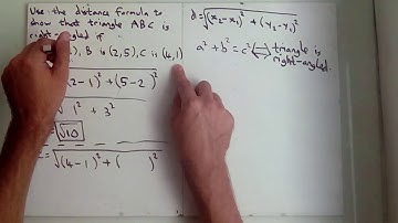 Using distance formula to show that a triangle is right-angled