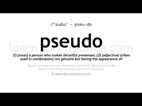 Aussprache Pseudo | Definition von Pseudo