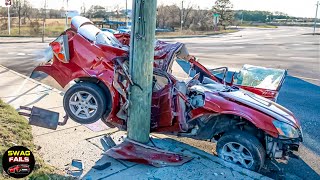 INSANE CAR CRASHES COMPILATION 2024 - IDIOT IN CARS/ TRUCK | Best Of Near Miss Caught On Camera
