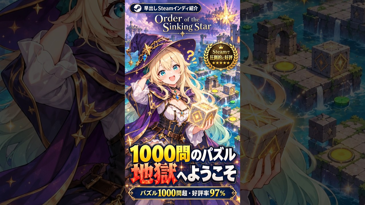 「Order of the Sinking Star パズル1000問の“いい地獄”」早出しSteamインディ紹介 by げーむにゅーす東京
